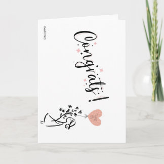 Een felicitaties kaart om het hart van een geliefd