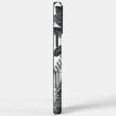 Een felle Indiase meisje krijger versierd met vere Case-Mate iPhone Case (Achterkant / Rechts)