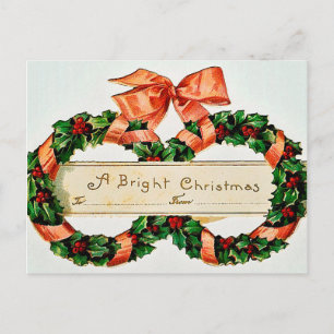 Een felle kerstvakantie-briefkaart feestdagenkaart