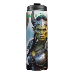 Een felle Orc Warrior Queen Thermosbeker