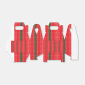 Een felrode appel zit op een effen wit oppervlak. bedankdoosjes (Uitgevouwen)