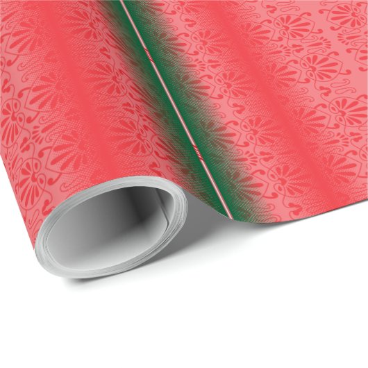 Een felrode appel zit op een effen wit oppervlak. cadeaupapier (Rol Hoek)