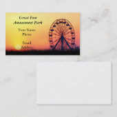 Een Ferris Wheel- en Amusementspark Visitekaartje (Voorkant / Achterkant)