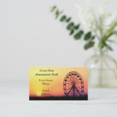 Een Ferris Wheel- en Amusementspark Visitekaartje (Staand voorkant)