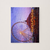 Een ferris wiel en carrousel bij de marine pier in legpuzzel (Verticaal)