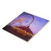 Een ferris wiel en carrousel bij de marine pier in tegeltje (Zijkant)