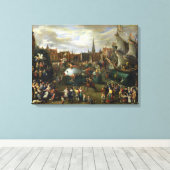 Een festival in Antwerpen Canvas Afdruk (Insitu (Houten vloer))