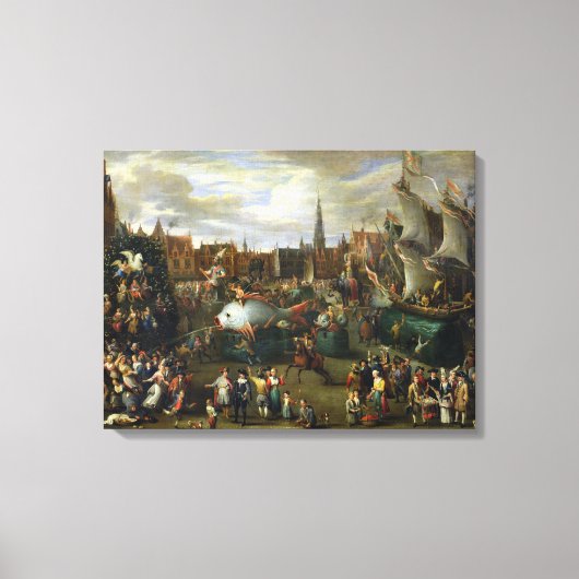 Een festival in Antwerpen Canvas Afdruk (Voorkant)