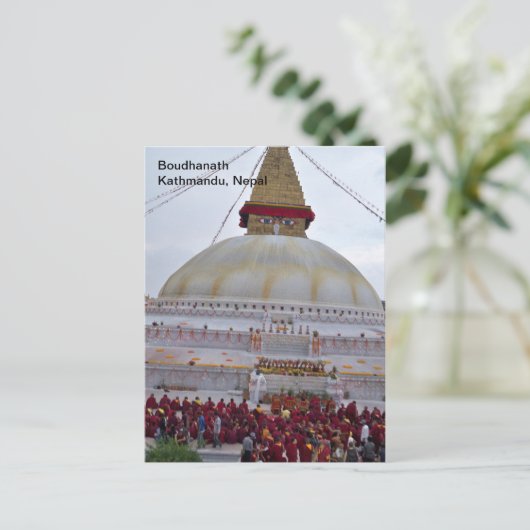 Een festival in Boudha Stupa Briefkaart (Staand voorkant)