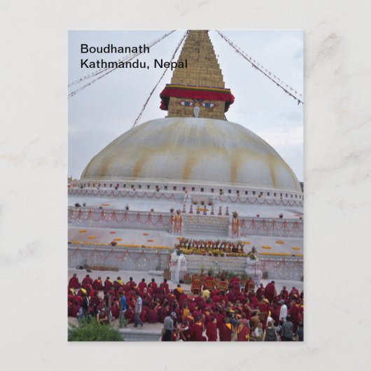 Een festival in Boudha Stupa Briefkaart (Voorkant)