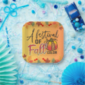 Een festival van herfstkleuren herfstfeest Thanksg Papieren Bordje (Feest)