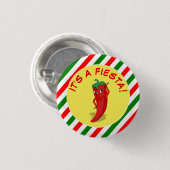 Een Fiesta Ronde Button 3,2 Cm (Voorkant /achterkant)