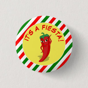 Een Fiesta Ronde Button 3,2 Cm