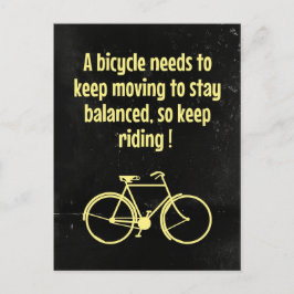 Een fiets moet Briefkaart in beweging houden