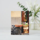 Een fiets voor een Italiaans winkelfront Briefkaart (Staand voorkant)