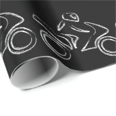 Een fietser op een motorfiets cadeaupapier (Rol Hoek)