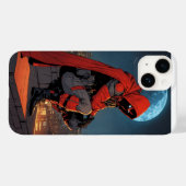 Een figuur met rode capuchon hurkt laag op een maa Case-Mate iPhone case (Achterkant (horizontaal))