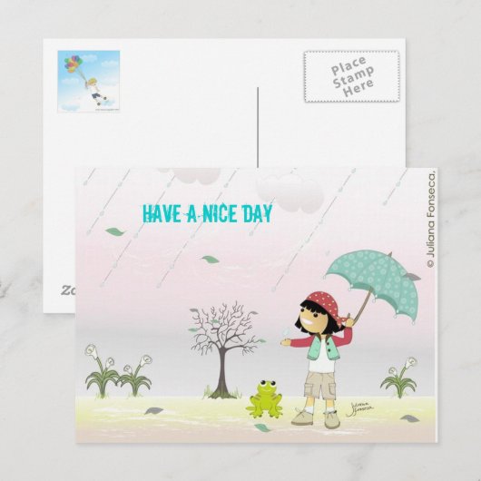 Een fijne dag briefkaart (Voorkant / Achterkant)