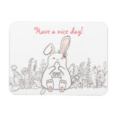 Een fijne dag/een fijne bunny magneet (Horizontaal)