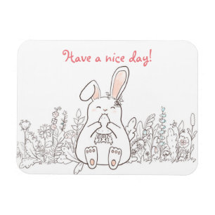Een fijne dag/een fijne bunny magneet