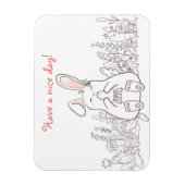 Een fijne dag/een fijne bunny magneet (Verticaal)