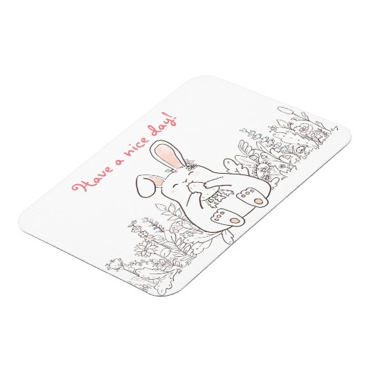 Een fijne dag/een fijne bunny magneet (Linkerzijde)