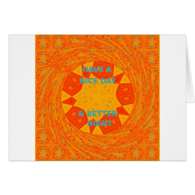 Een fijne dag en een beter nachtrood ontwerp (Voorkant Horizontaal)