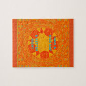 Een fijne dag en een beter nachtrood ontwerp legpuzzel (Horizontaal)