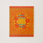 Een fijne dag en een beter nachtrood ontwerp legpuzzel (Verticaal)