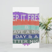 Een fijne dag en een betere avond om het vers te h briefpapier (Staand voorkant)