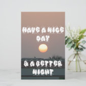 Een fijne dag en een betere nacht (Staand voorkant)