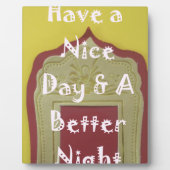 Een fijne dag en een betere nacht met dankbaarheid fotoplaat (Voorkant)