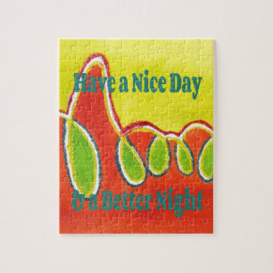 Een fijne dag en een betere nacht met dankbaarheid legpuzzel