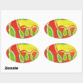 Een fijne dag en een betere nacht met dankbaarheid ovale sticker (Vel)