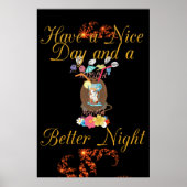 Een fijne dag en een betere nachtelijke zomertijd poster (Voorkant)