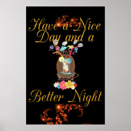 Een fijne dag en een betere nachtelijke zomertijd poster
