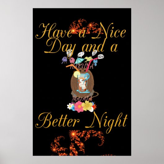 Een fijne dag en een betere nachtelijke zomertijd poster (Voorkant)