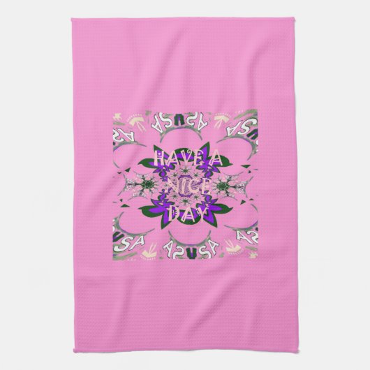 Een fijne dag en een betere nachtkeukenhanddoeken theedoek (Verticaal)