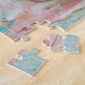 Een fijne dag - Gemengde media Abstract schilderen Legpuzzel (Zijkant)