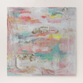 Een fijne dag - Gemengde media Abstract schilderen Legpuzzel (Horizontaal)