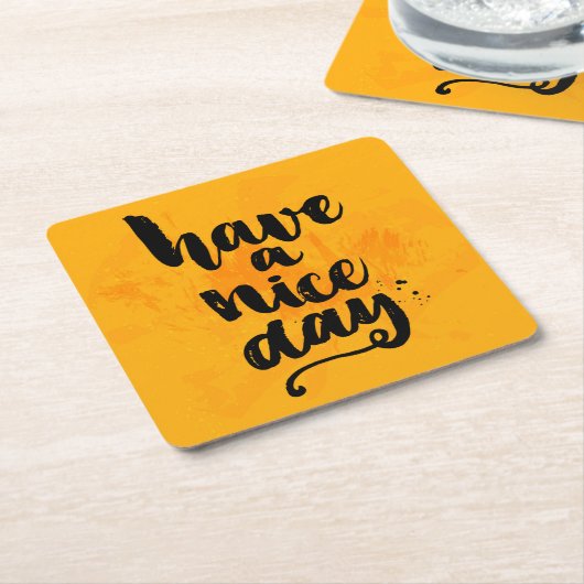 Een fijne dag kartonnen onderzetters (Schuin)