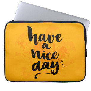 Een fijne dag laptop sleeve
