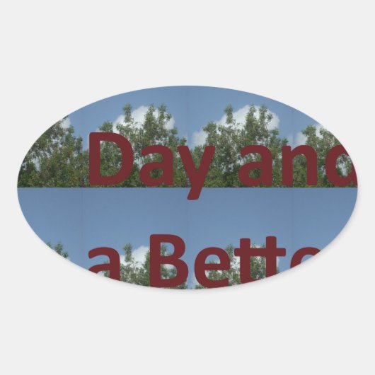 Een fijne dag.png ovale sticker (Voorkant)