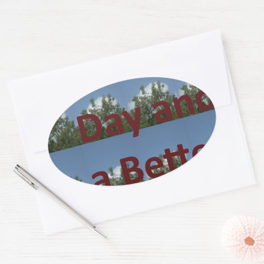 Een fijne dag.png ovale sticker (Envelop)