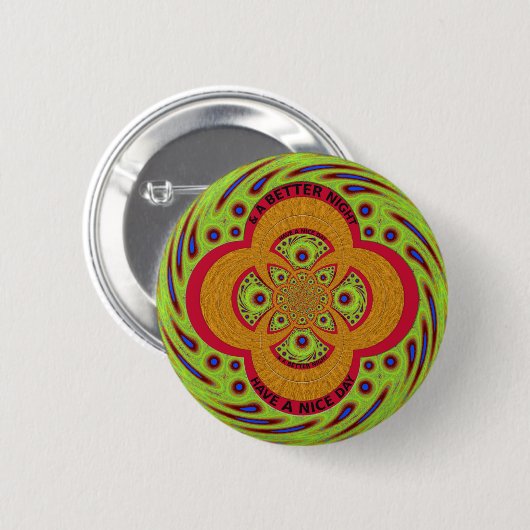 Een fijne dag ronde button 5,7 cm (Voorkant /achterkant)