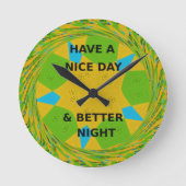 Een fijne dag ronde klok (Voorkant)