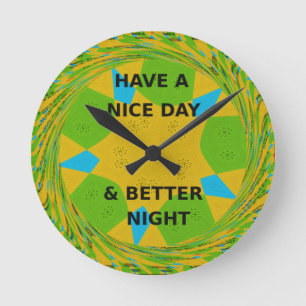 Een fijne dag ronde klok