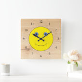 Een fijne dag vierkante klok (Huis)