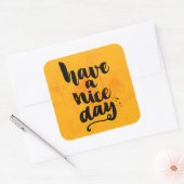 Een fijne dag vierkante sticker (Envelop)
