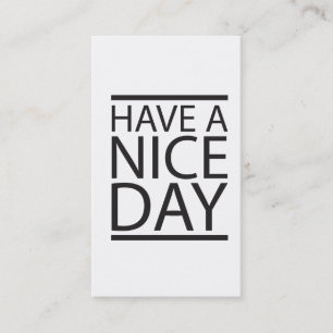 Een fijne dag visitekaartje